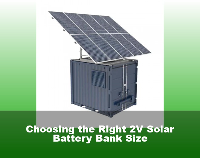Choosing the Right 2V Solar Battery Bank Size
